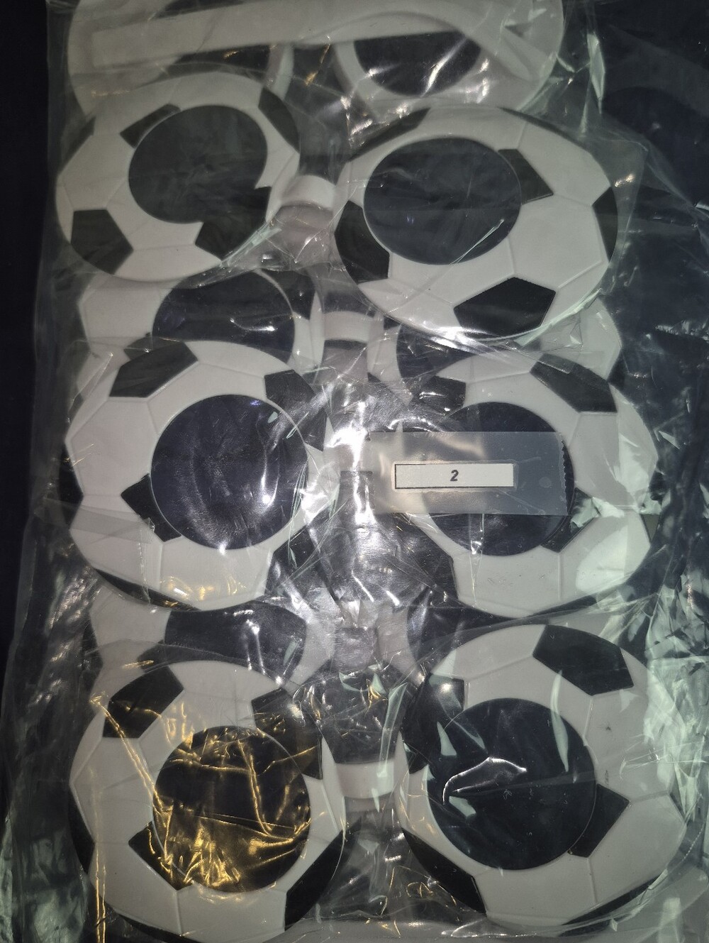 Black & White Soccer Ball Glasses